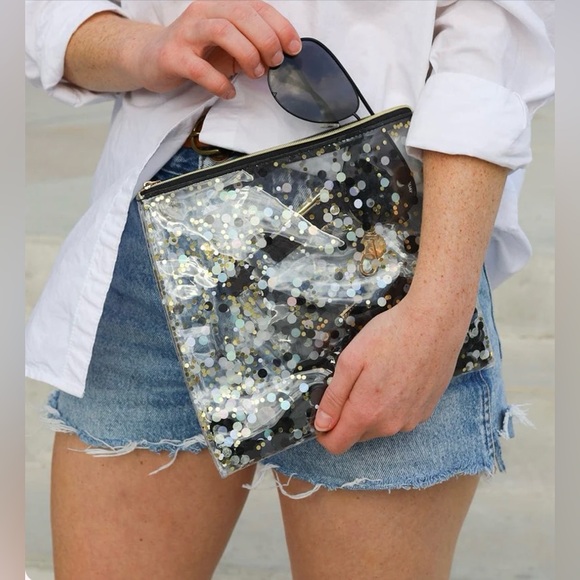 Packed Party Handbags - Packed Party Clear Confetti Pouch